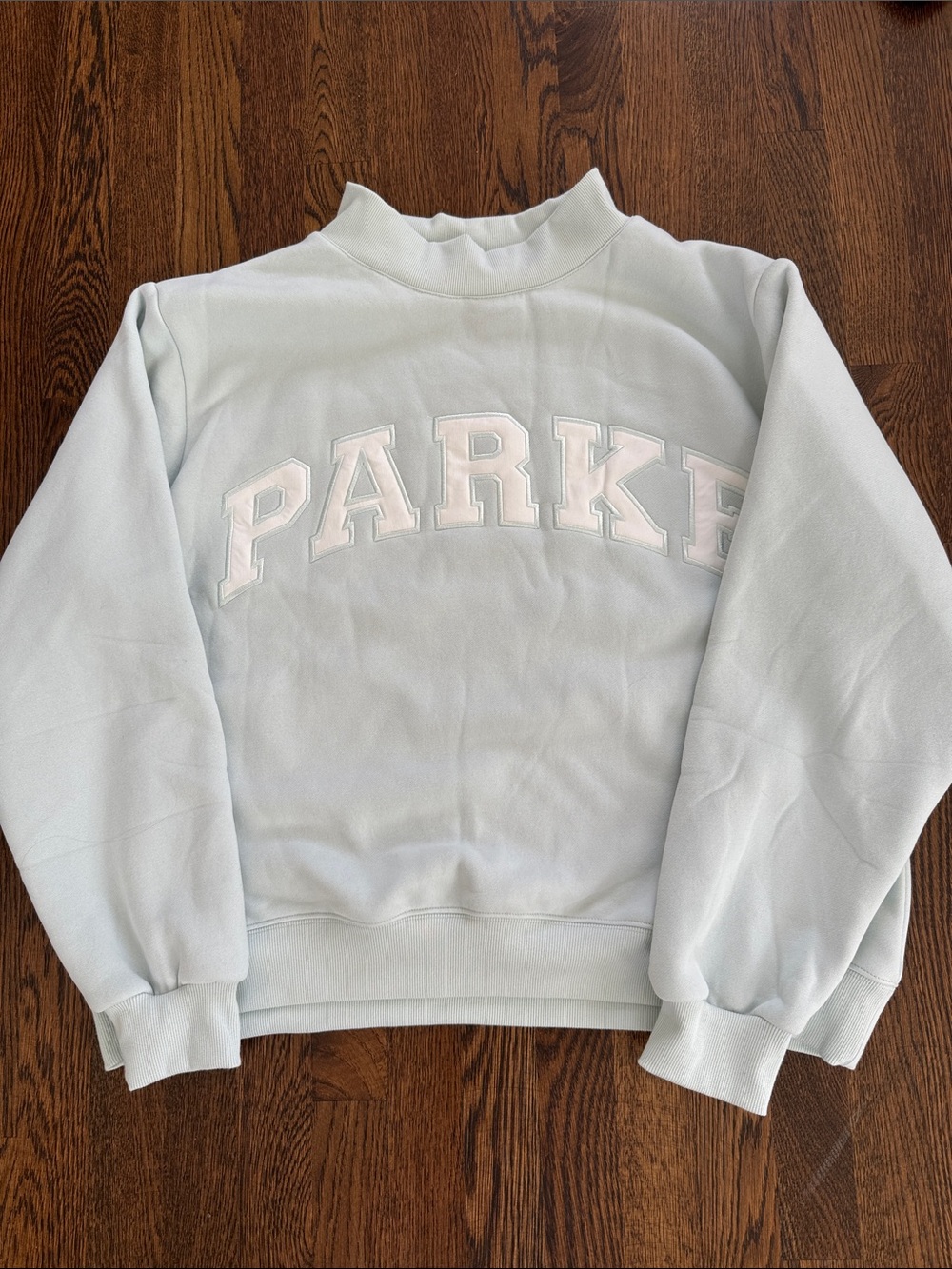 Parke Mockneck Pale Blue and White